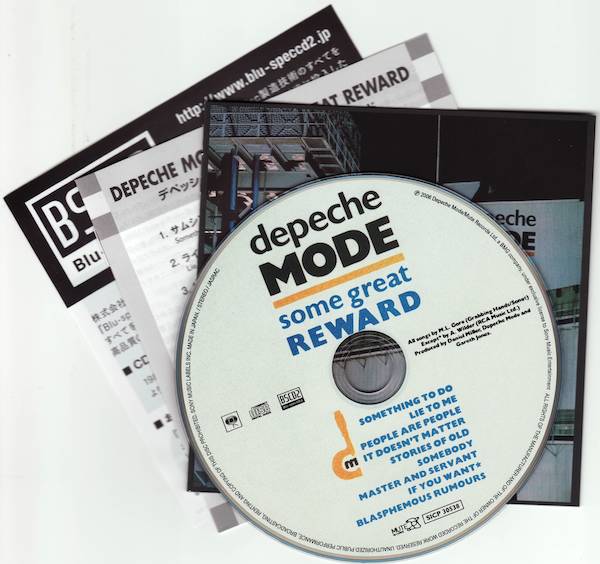 CD & Japanese and English Booklets, Depeche Mode - Some Great Reward